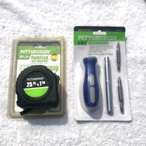 25 Ft Tape Measure & 4 in 1 Screwdriver Kit . New in Packages